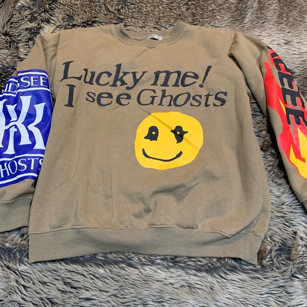 Kanye West & Kid Cudi "Lucky Me I See Ghosts" crewneck sweatshirt Size XXL